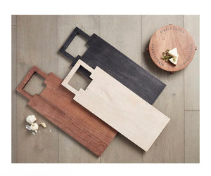 Charcuterie Board with Square Handle - Light Wash