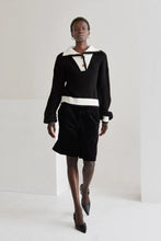 Load image into Gallery viewer, Iris Funnel Neck Contrast Sweater