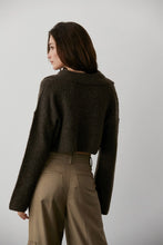 Load image into Gallery viewer, Cecilia Waffle Sweater-Espresso