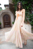 Cotton maxi, flowy maxi, printed maxi, orange , summer, resort