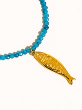 Load image into Gallery viewer, Sasha 18K Gold Non-Tarnish Fish Beaded Necklace