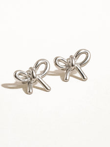 Bianca Silver Non-Tarnish Small Bow Stud