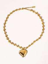 Load image into Gallery viewer, Paris 18K Gold Non-Tarnish Large Heart Chain Necklace