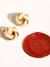 Load image into Gallery viewer, Astor 18K Gold Basket Weaved Ball Studs