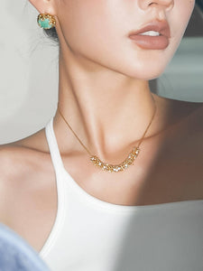 Bethany 18K Gold Dressy Rhinestone Chain Necklace