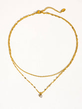 Load image into Gallery viewer, Cerise 18K Gold Non-Tarnish CZ Stone Stacked Necklace