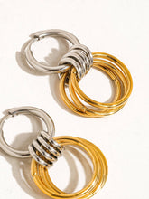 Load image into Gallery viewer, Caster 18K Gold Non-Tarnish Triple Hoop Earring