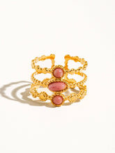 Load image into Gallery viewer, Posh 18K Gold Non-Tarnish Trilayer Adjustable Stone Ring