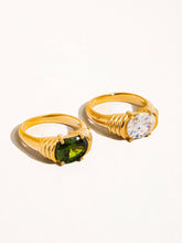 Load image into Gallery viewer, Verna 18K Gold Non-Tarnish Rhinestone Ring