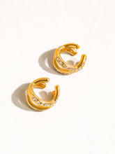 Load image into Gallery viewer, Avery 18K Gold Non-Tarnish X CZ Ear Cuff