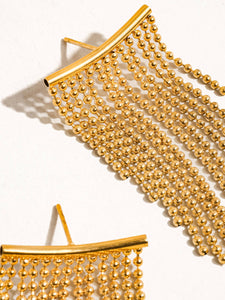 Bryce 18K Gold Non-Tarnish Dressy Tassel Earring