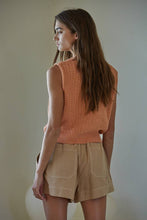 Load image into Gallery viewer, Knit Sweater Sleeveless Buttoned Open Back Vest Top