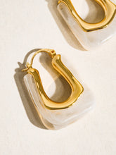 Load image into Gallery viewer, Talia 18K Gold U-Shaped Boho Hoop Earring