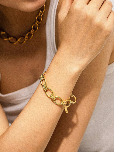 Tila 18K Gold Non-Tarnish Bold Chain Bracelet
