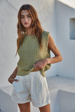 Load image into Gallery viewer, Knit Sweater Sleeveless Buttoned Open Back Vest Top