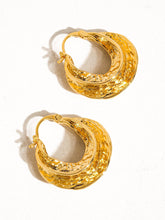 Load image into Gallery viewer, Winfred 18K Gold Swirl Hoop Earring