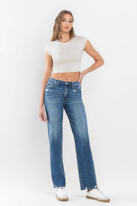 High Rise Relaxed Straight Jeans