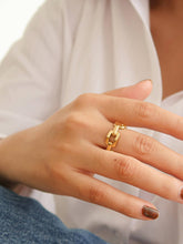 Load image into Gallery viewer, Brooklyn 18K Gold Stack Braided Non-Tarnish Ring