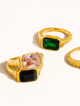 Load image into Gallery viewer, Laverne 18K Gold Non-Tarnish CZ Cocktail Ring