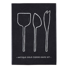 Load image into Gallery viewer, Antique Gold Cheese Knives