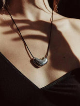 Load image into Gallery viewer, Willow White Platinum Plated Statement Heart Necklace