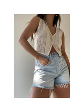 Load image into Gallery viewer, V-Neck Knit Crochet Vest