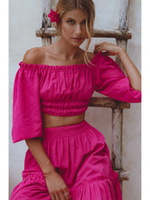 Load image into Gallery viewer, Annabelle Linen Cropped Top