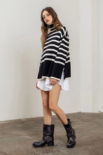 Load image into Gallery viewer, Striped Turtle Neck Sweater