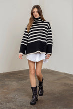 Load image into Gallery viewer, Striped Turtle Neck Sweater