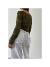Load image into Gallery viewer, Crochet Long Sleeve Crop Top