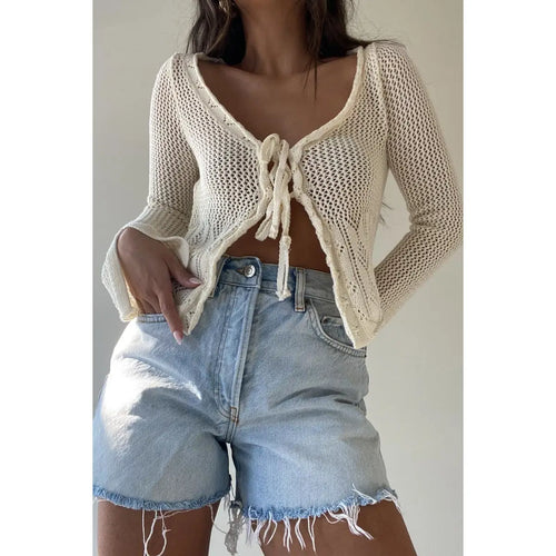 Crochet Double Tie Cardi