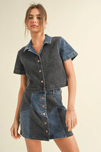 Load image into Gallery viewer, Black &amp; Blue Denim Top