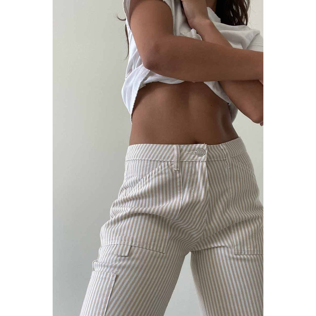 Thin Stripe Cargo Pocket Denim