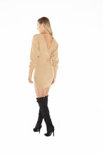 Load image into Gallery viewer, Mock Wrap Sweater Dress