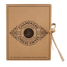 Load image into Gallery viewer, Champagne Gold Cheese Knives Book Box