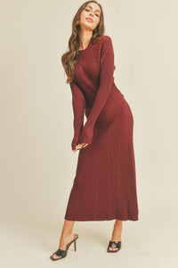 Zinfandel Twist Back Knit Dress