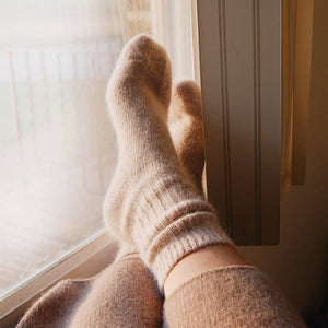 Super Soft Wool Socks - Beige