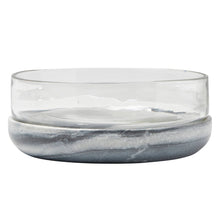 Load image into Gallery viewer, Grey Marble and Glass Bowl