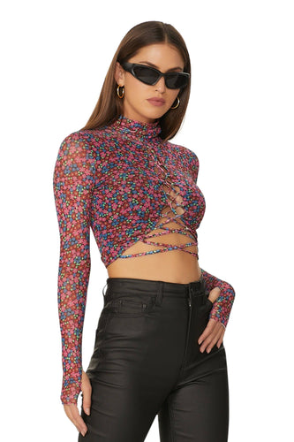 Lela Top - Red Ditsy