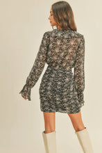 Load image into Gallery viewer, Black Floral Mini Dress