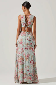 Noya Floral Cut Out Maxi Dress