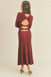 Zinfandel Twist Back Knit Dress