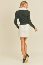 Load image into Gallery viewer, Faux Fur Collar Cardigan