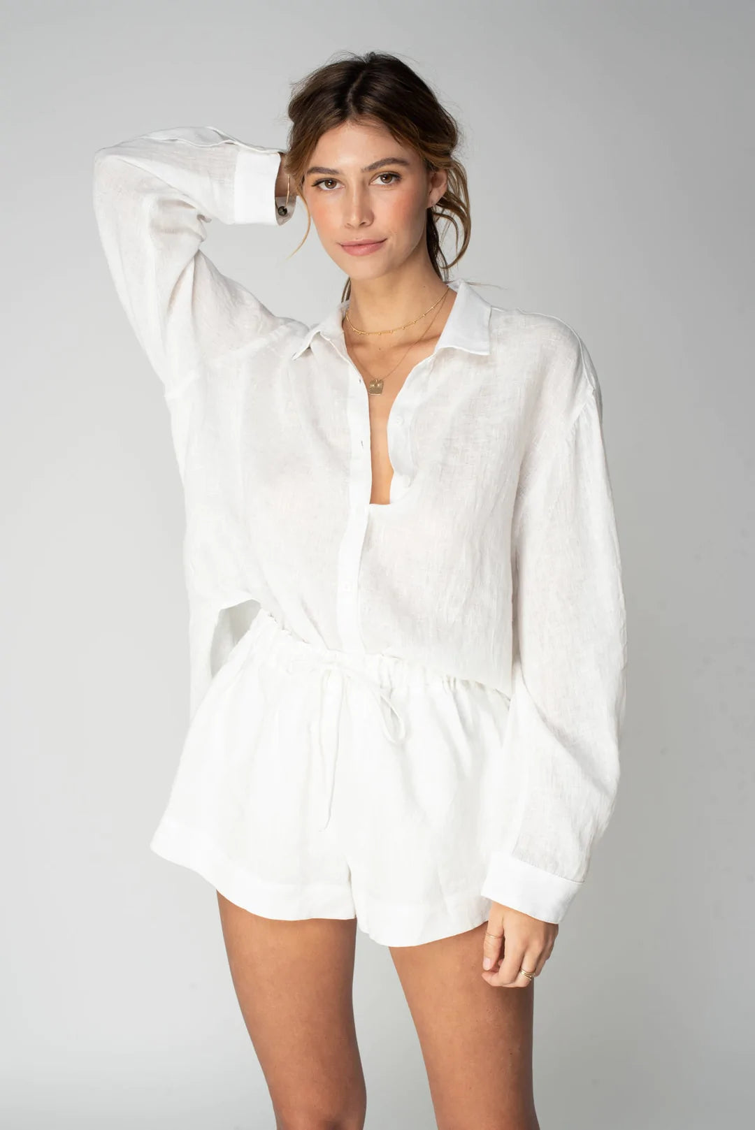 high quality linen, vacation, coverup, white sheer linen buttondown, THE PERFECT SHEER LINEN BUTTON DOWN, 100% LINEN VOILE 2 OZ,  RELAXED FIT