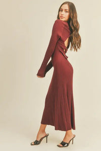 Zinfandel Twist Back Knit Dress