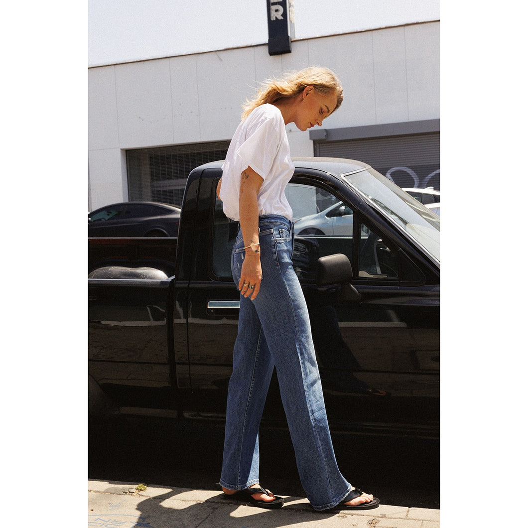 High Rise Slim Wide Leg Jean